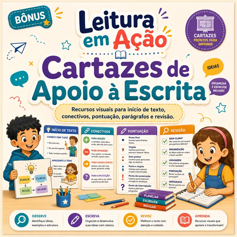 Cartazes de Apoio à Escrita